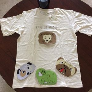 NWT - MY SPIRIT ANIMAL IS ORGANIC COTTON TEE SHIRT